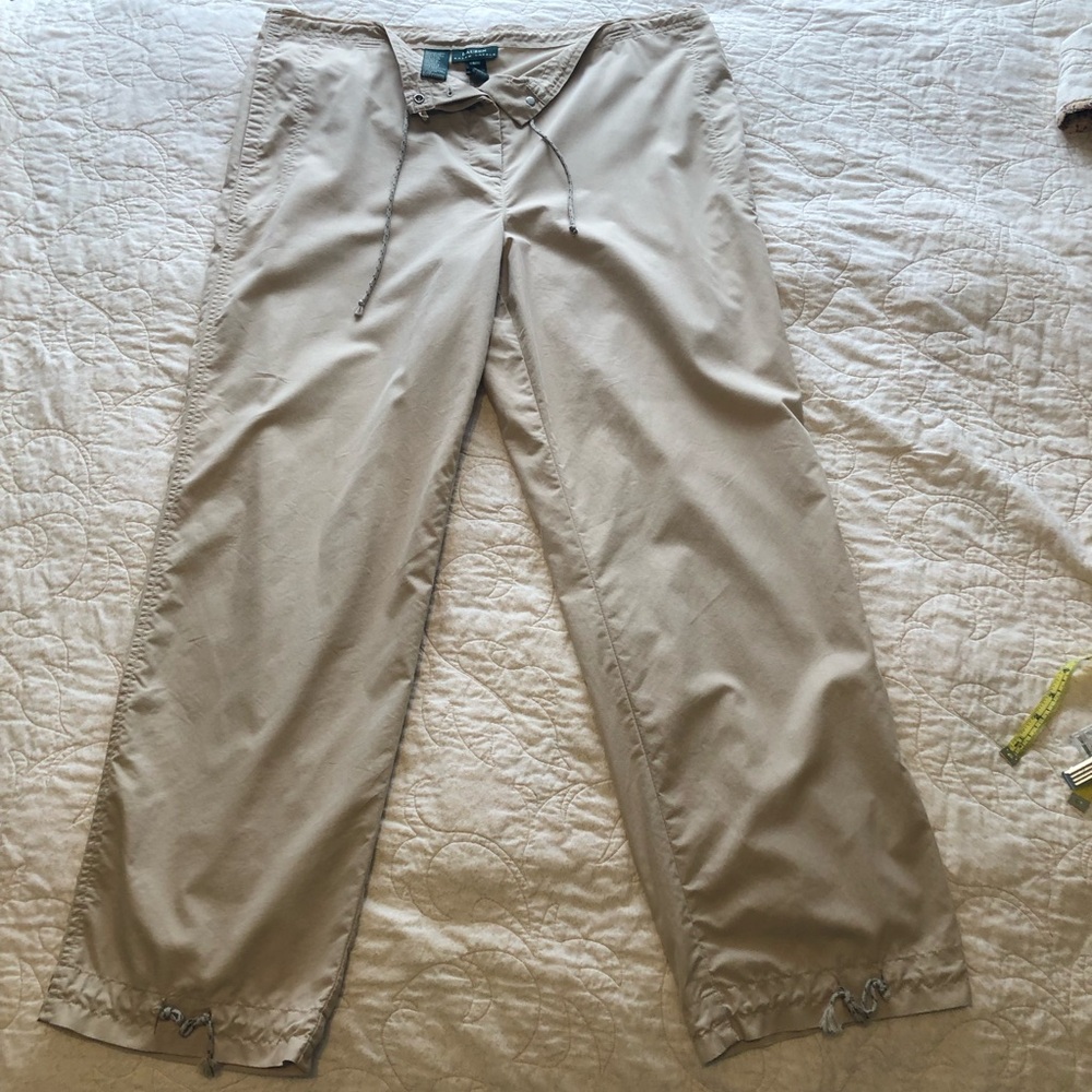 Lauren Ralph Lauren Tan Drawstring “beach pants”